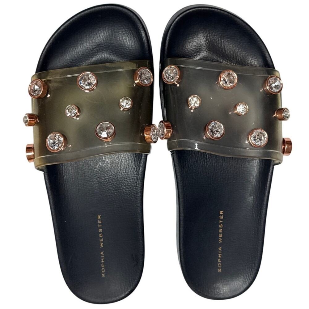 Sophia Webster Dina Gem Embellished Slide Sandals Size 6 US 36 EU EUC